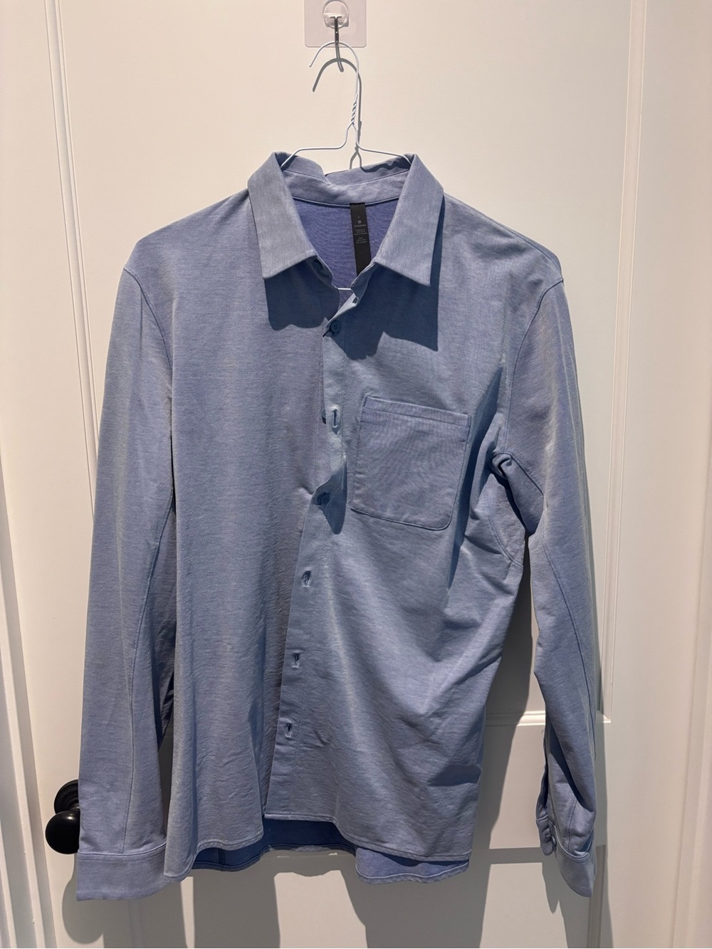Men's Lululemon Light Blue Long-Sleeve Button-Up Shirt